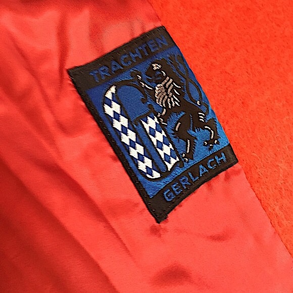 Vintage 1940 50 Austrian Loden Burnt orange wool Mohair Embroidered Long Coat - Picture 11 of 17